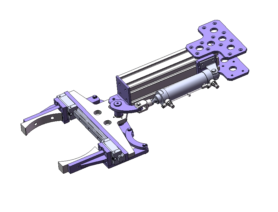 连杆平行夹爪三维SW2018带参