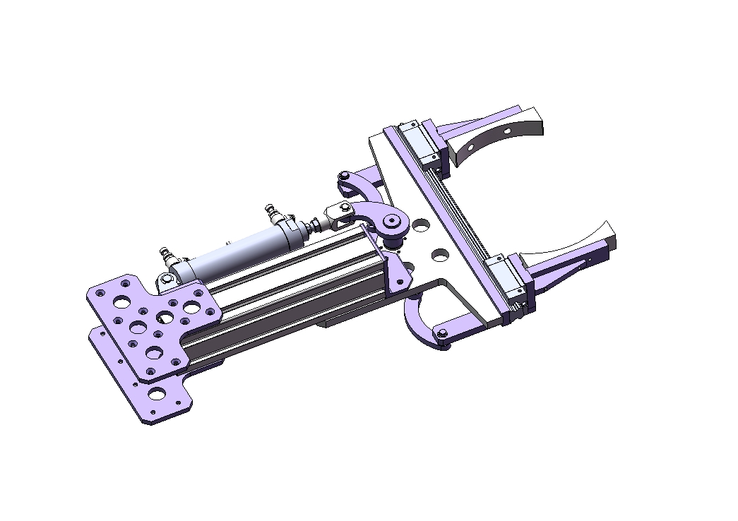 连杆平行夹爪三维SW2018带参