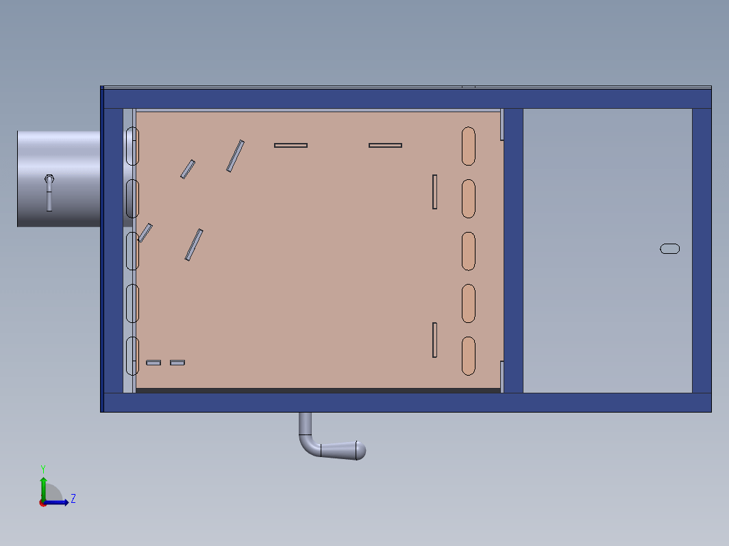 壁炉90CM（带柴火架） CAD图纸+三维  STP SW x_t