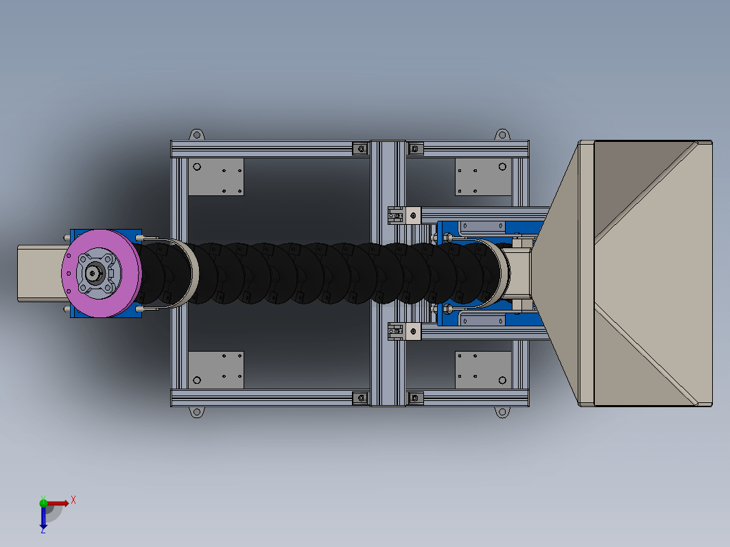 螺旋输送机概念设计3D图纸+Solidworks设计+附STP