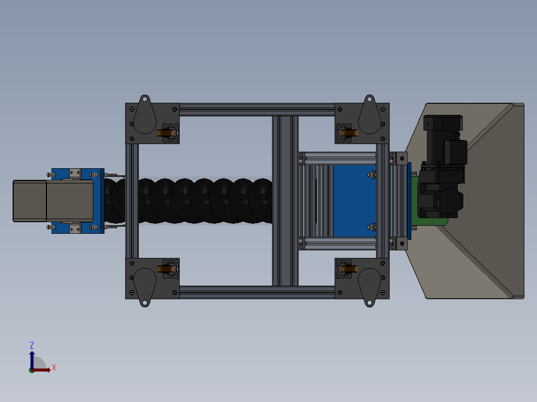 螺旋输送机概念设计3D图纸+Solidworks设计+附STP