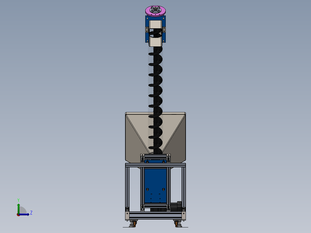 螺旋输送机概念设计3D图纸+Solidworks设计+附STP