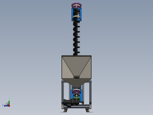 螺旋输送机概念设计3D图纸+Solidworks设计+附STP缩略图