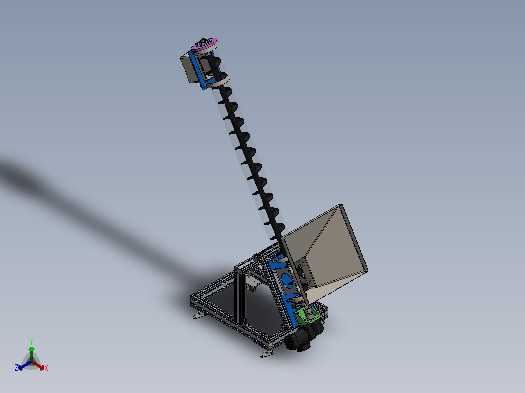 螺旋输送机概念设计3D图纸+Solidworks设计+附STP