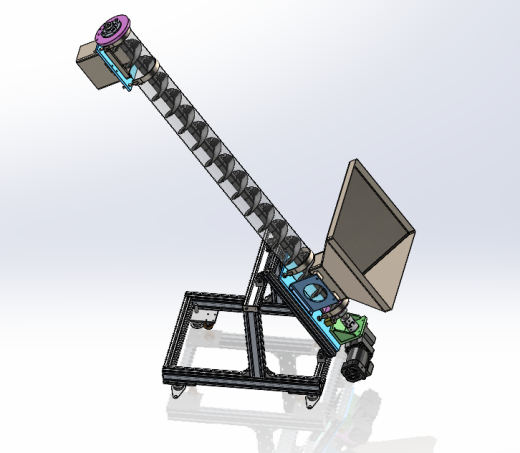 螺旋输送机概念设计3D图纸+Solidworks设计+附STP缩略图