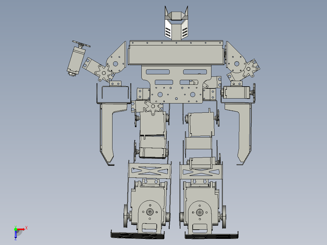 机器人框架结构 17dof toys robot