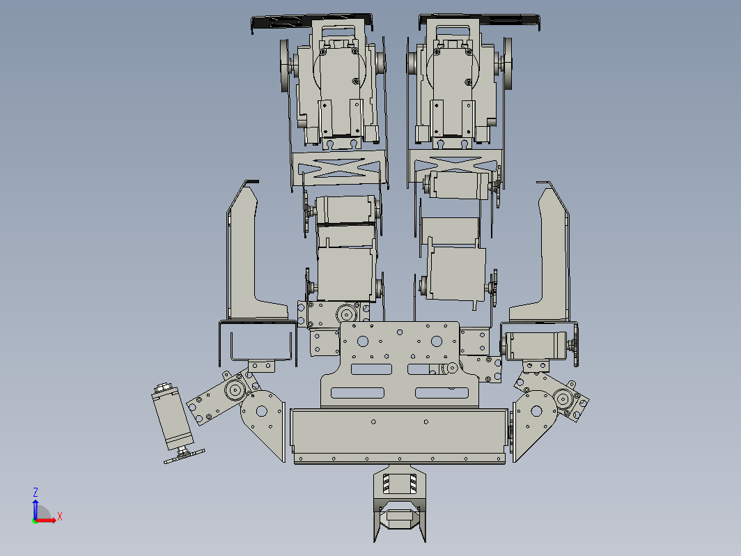 机器人框架结构 17dof toys robot