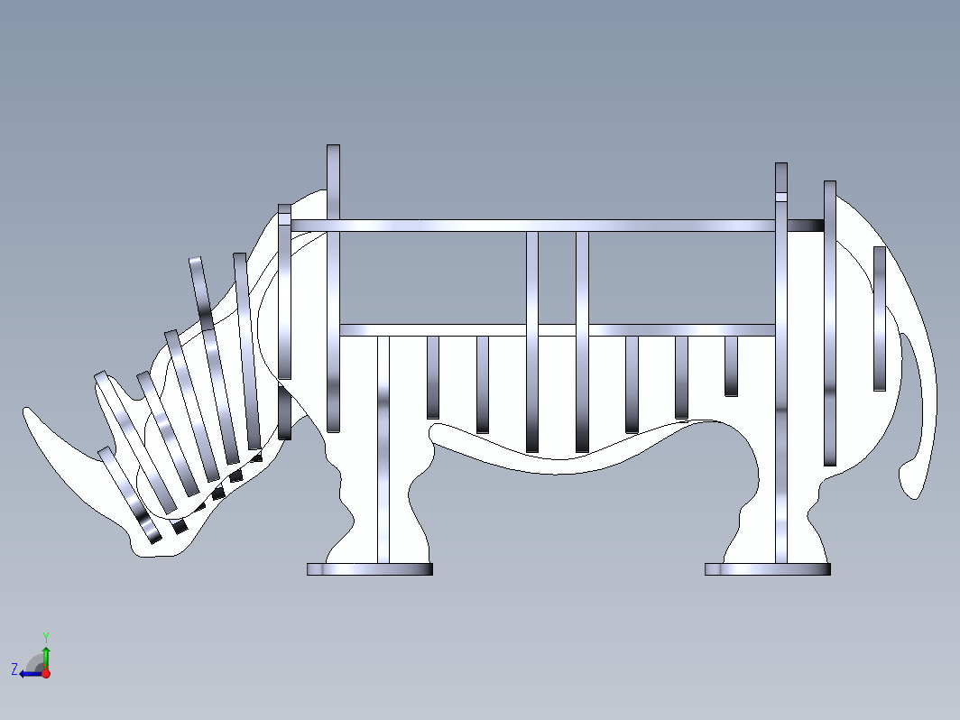 15mm犀牛拼装激光切割