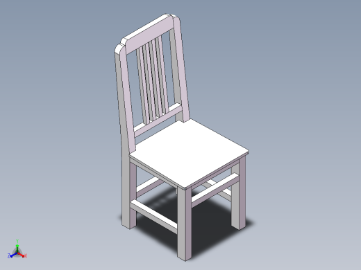 木椅3D模型缩略图