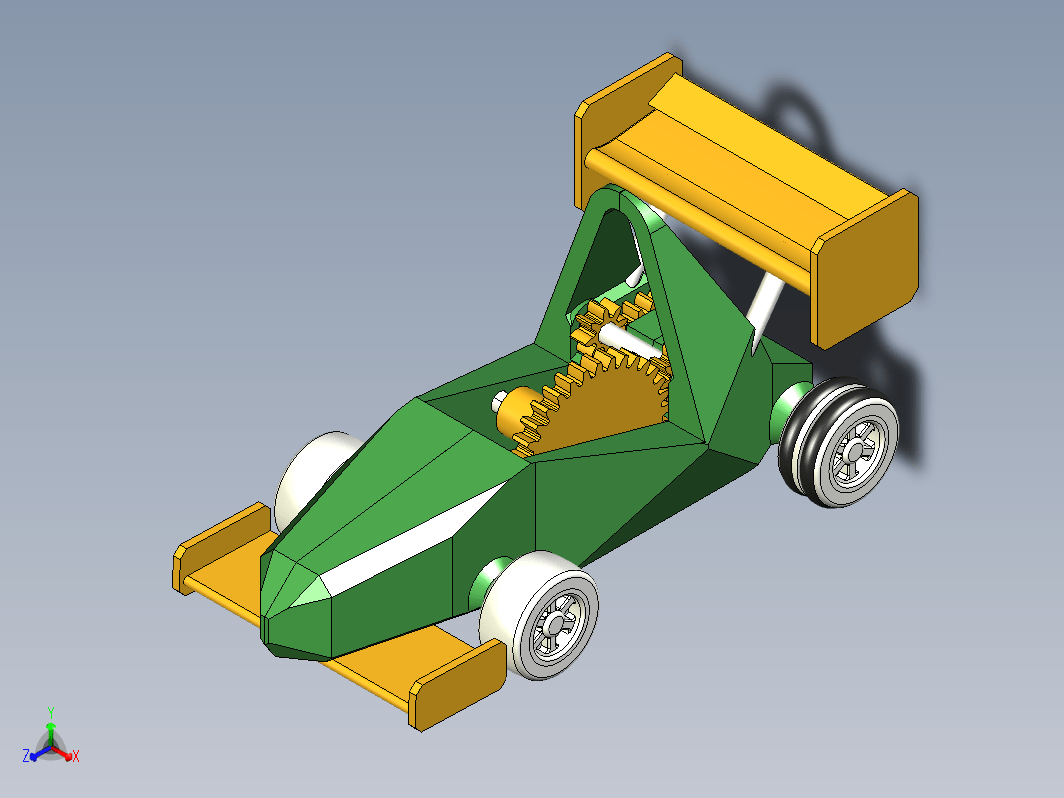 3d打印上端FSAE式玩具车