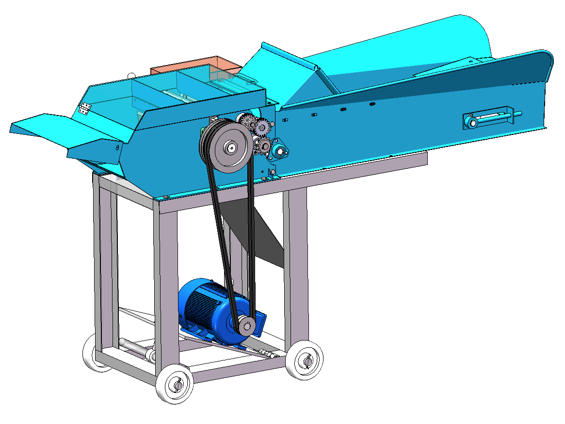 秸秆粉碎机3D 装配图