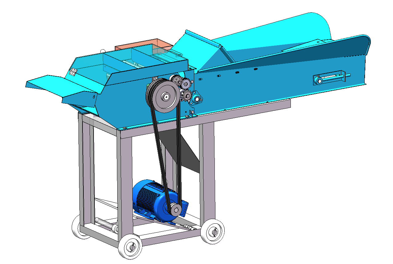 秸秆粉碎机3D 装配图