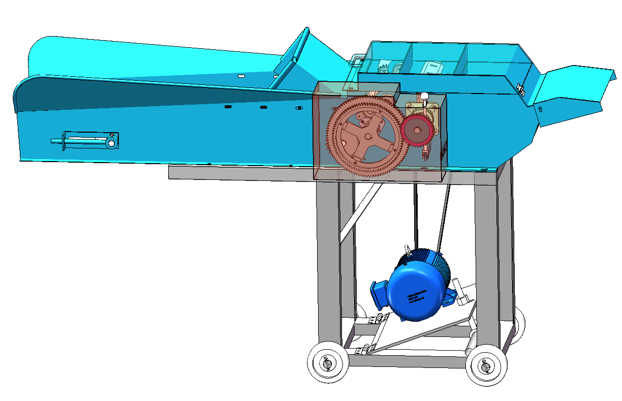秸秆粉碎机3D 装配图