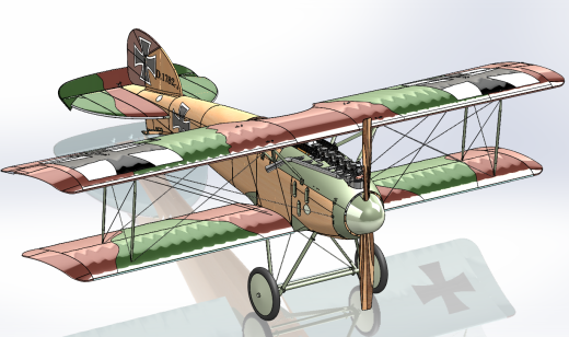 双翼固定翼航模 Albatros diii
