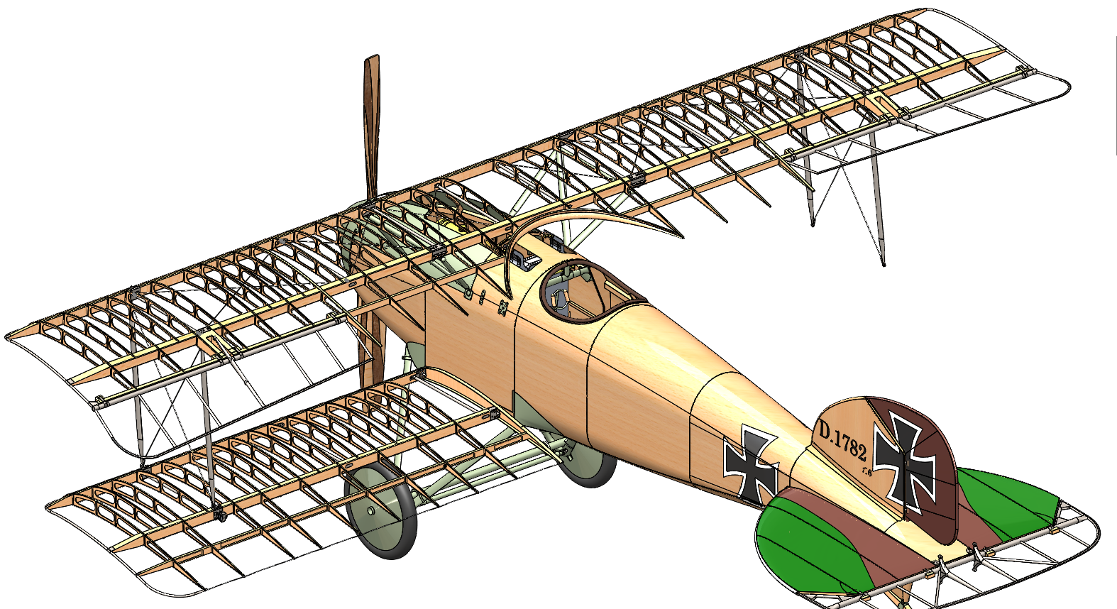 双翼固定翼航模 Albatros diii