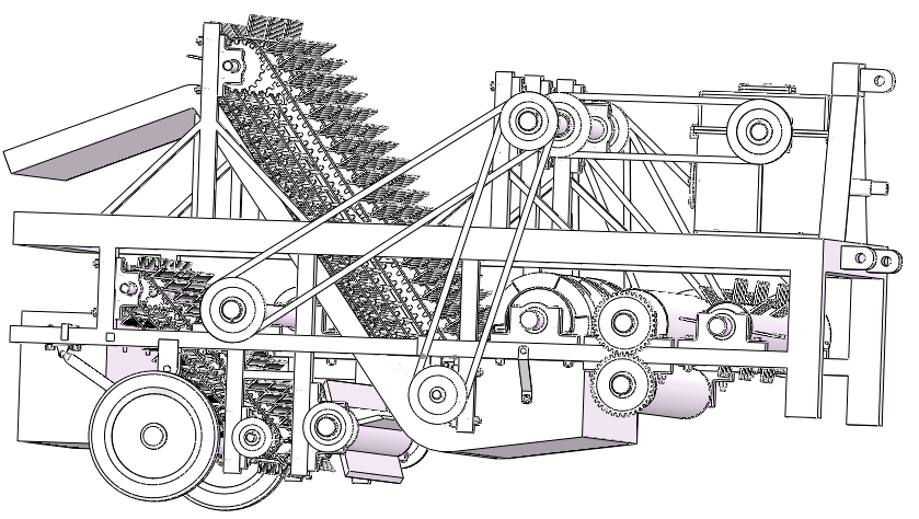 拔棉杆粉碎残膜回收联合作业机设计与仿真（3D+CAD+说明书）