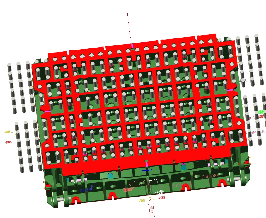 顶盖拉延模具三维UG 