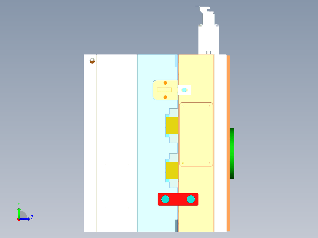 清洁包出风口+过滤网盖模具三维Stp+=