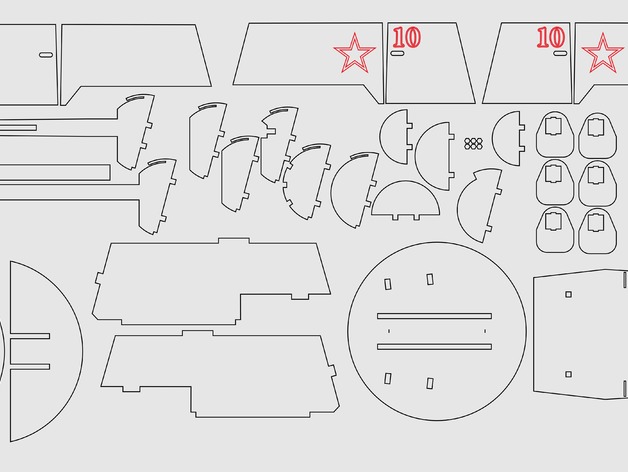 KV-1重型坦克拼接模型