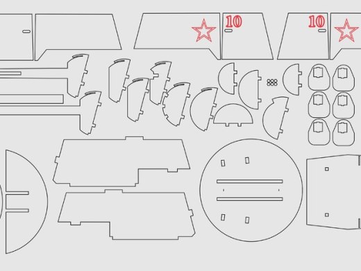 KV-1重型坦克拼接模型缩略图