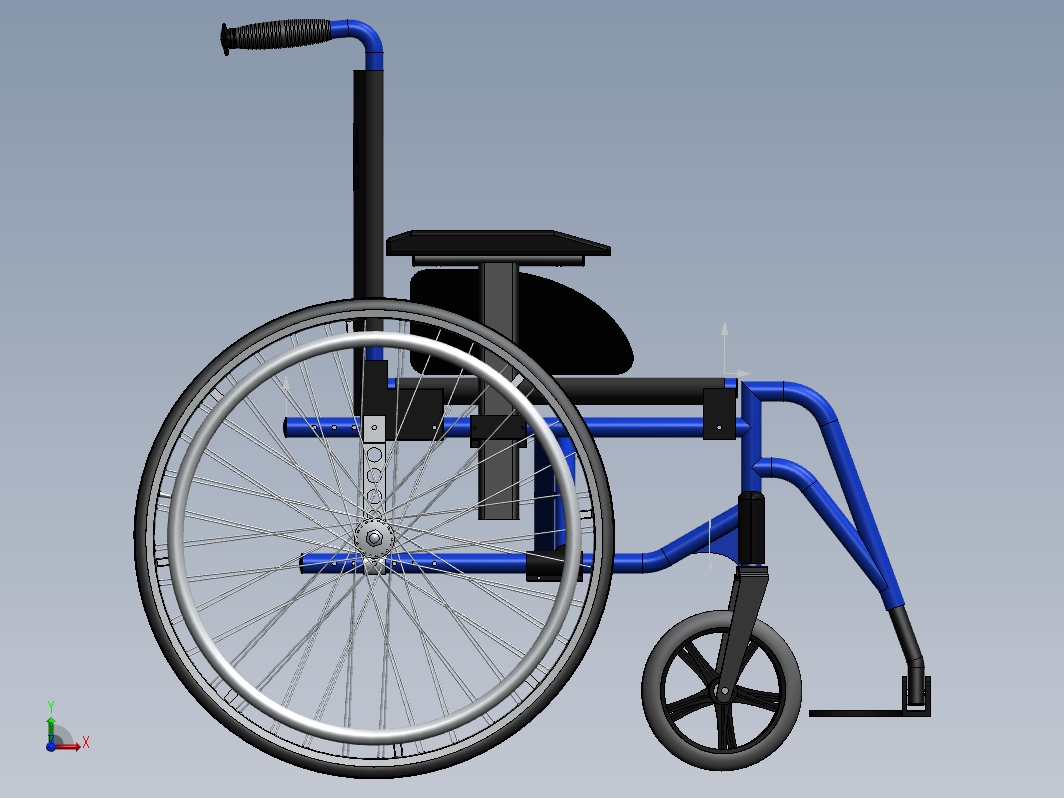 医用轮椅三维