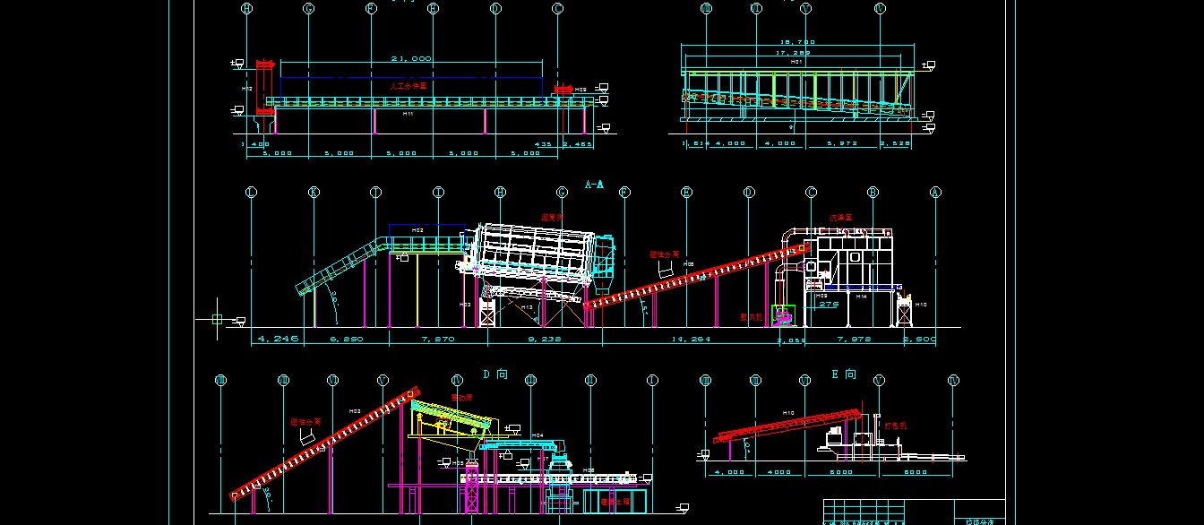 1000T城市生活垃圾分类处理方案+CAD+说明书