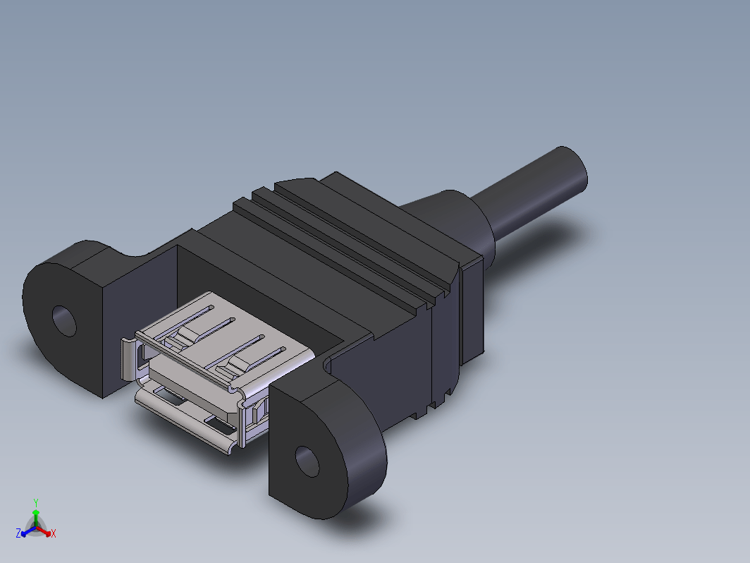 USB 母头面板安装连接器