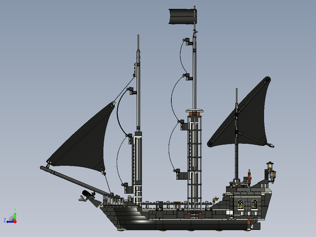 LEGO 4184加勒比海盗黑珍珠号拼装模型
