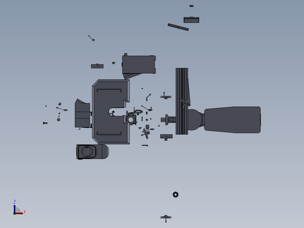 立式铣床Fresadora三维建模图纸 solidworks设计 附IGS格式