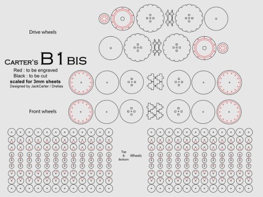 雷诺B1-bis重型坦克拼图模型图纸 激光雕刻 线切割缩略图
