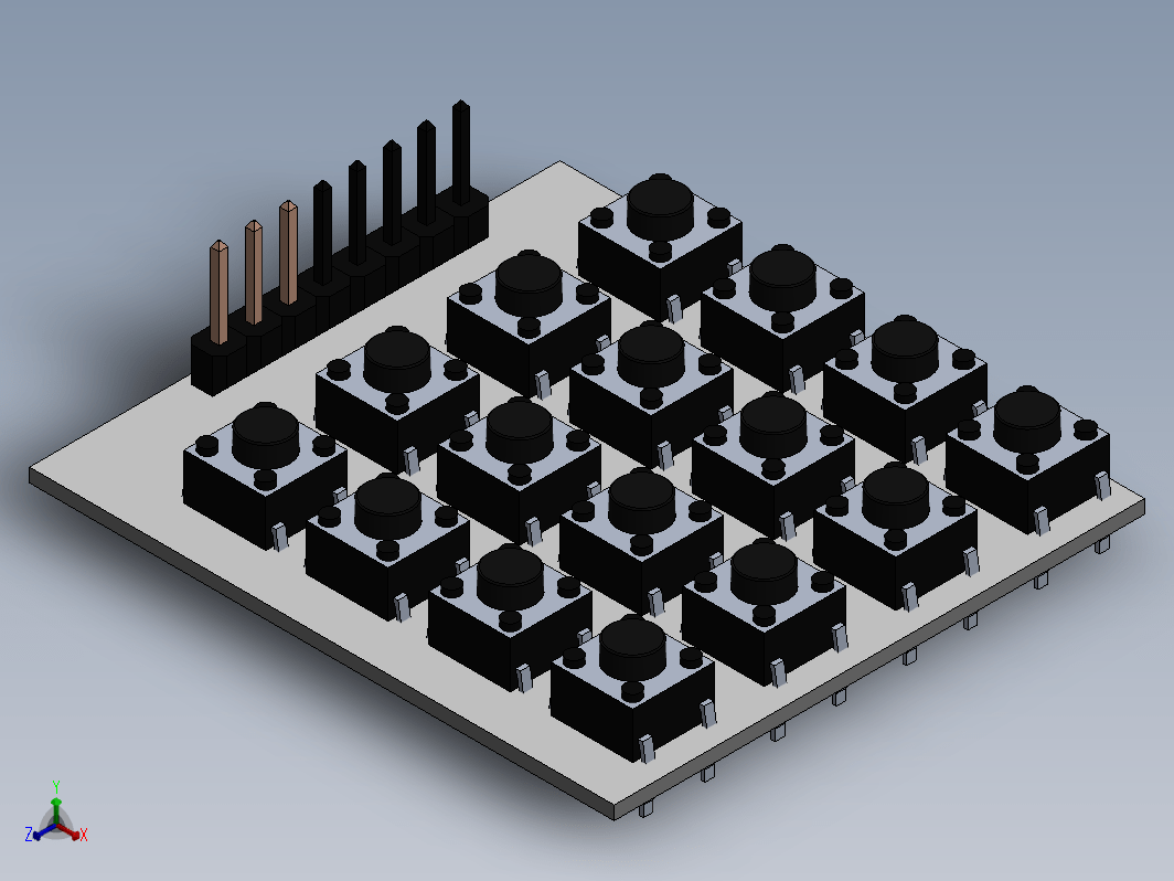 4x4按钮键盘操作开关