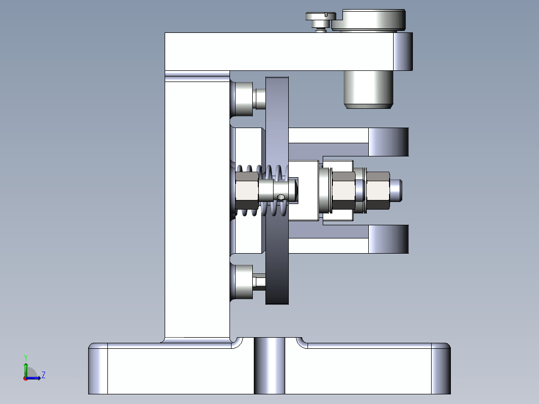 操纵杆支架钻夹具装配三维SW+CAD