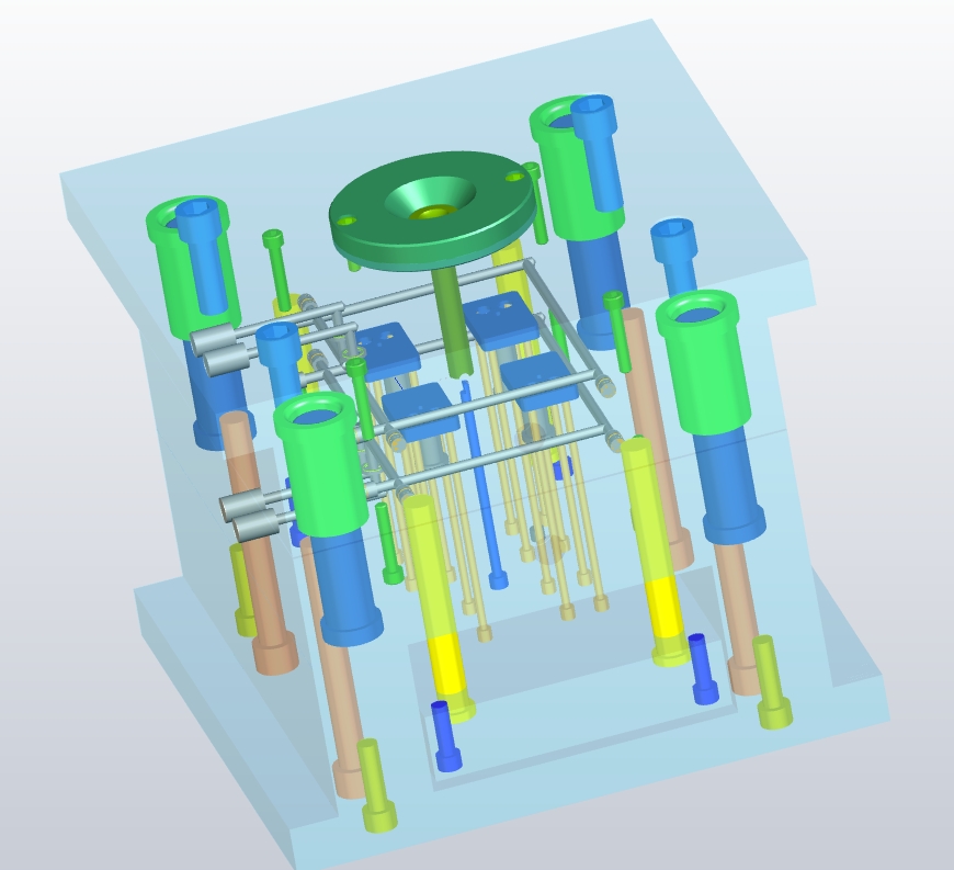 端盖R注塑模设计三维UG10.0带参+CAD+说明书