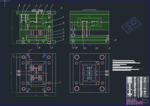 端盖R注塑模设计三维UG10.0带参+CAD+说明书缩略图