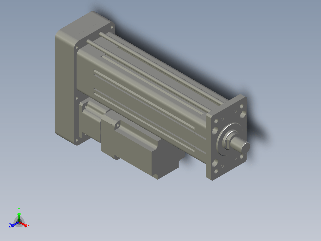 MRB120-L5-S250-MRQD-MRW-P10-1.5KW+减速机伺服电缸MRB120系列P10平行安装1：1（外螺纹）