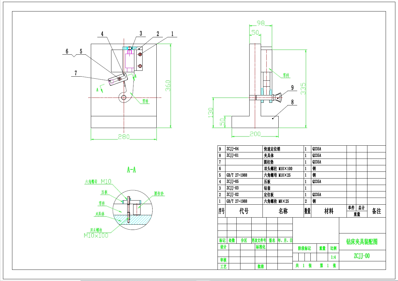 车内球面工具主体的加工工艺及钻铰Ф20H7孔的钻床夹具+CAD+说明书