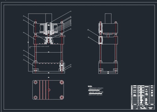 150T液压机液压系统及结构设计+CAD+说明书