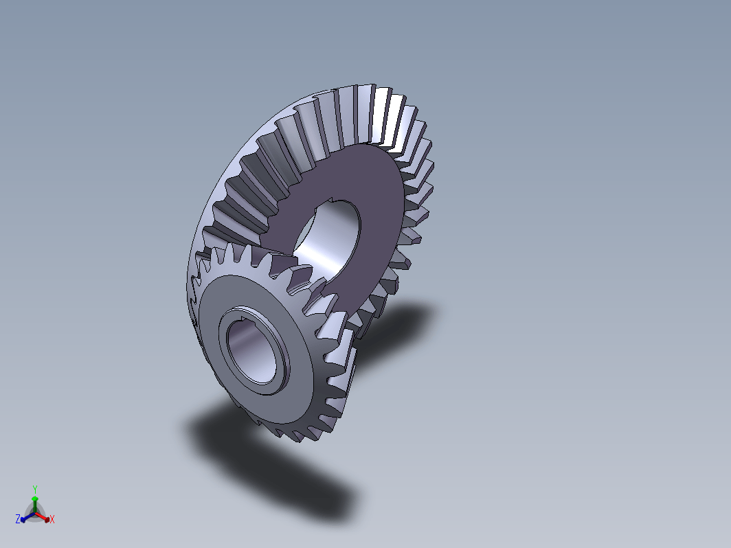 锥形斜齿轮模型设计