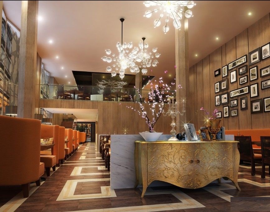 宜兴艺术茶餐厅咖啡厅施工图含效果图【DWG 5张JPG效果】