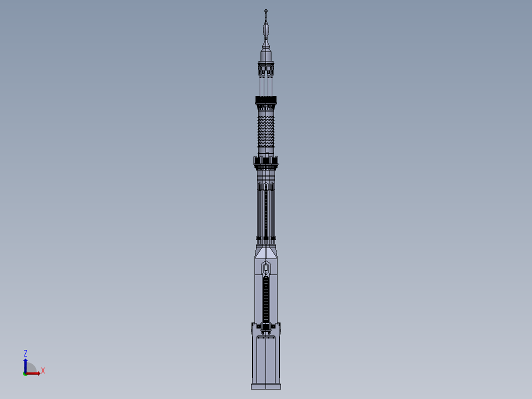 尖塔建筑模型