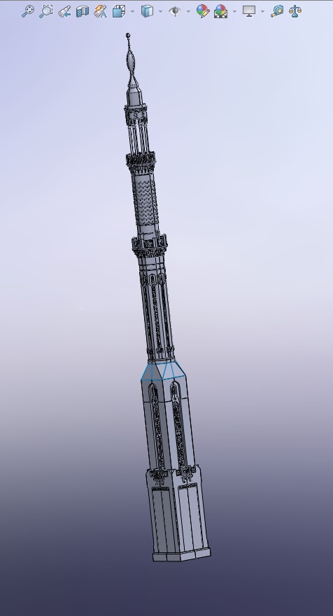 尖塔建筑模型