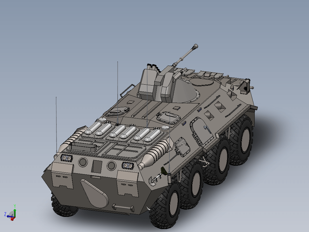 8x8两栖人员输送车APC BTR-80