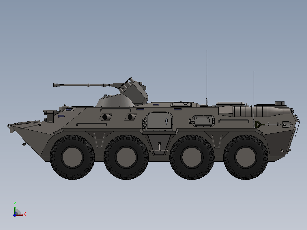 8x8两栖人员输送车APC BTR-80