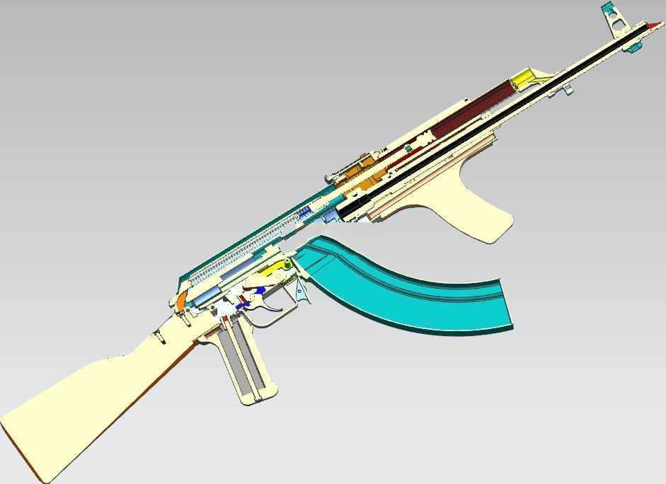 【1639】高仿AK-47突击步枪UG模型设计