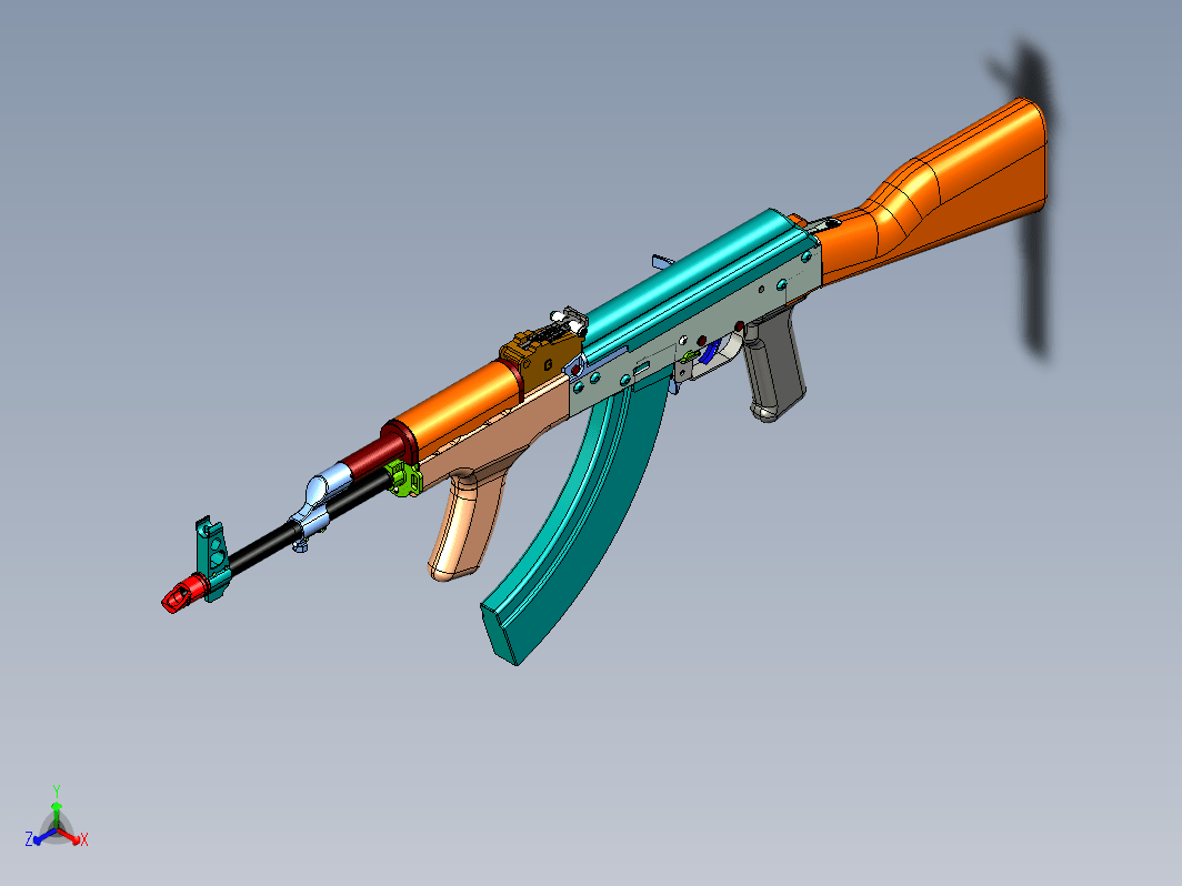 【1639】高仿AK-47突击步枪UG模型设计