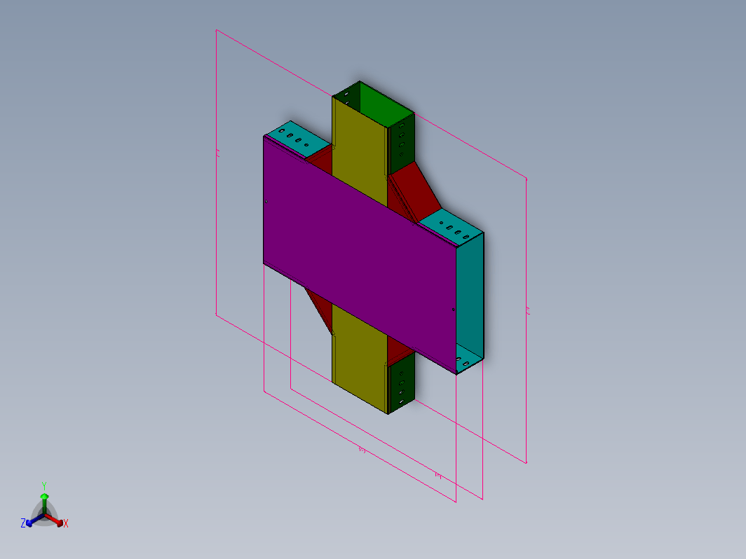 400X200X400平面四通线槽桥架