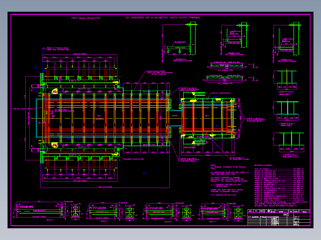 窑炉钢构图纸