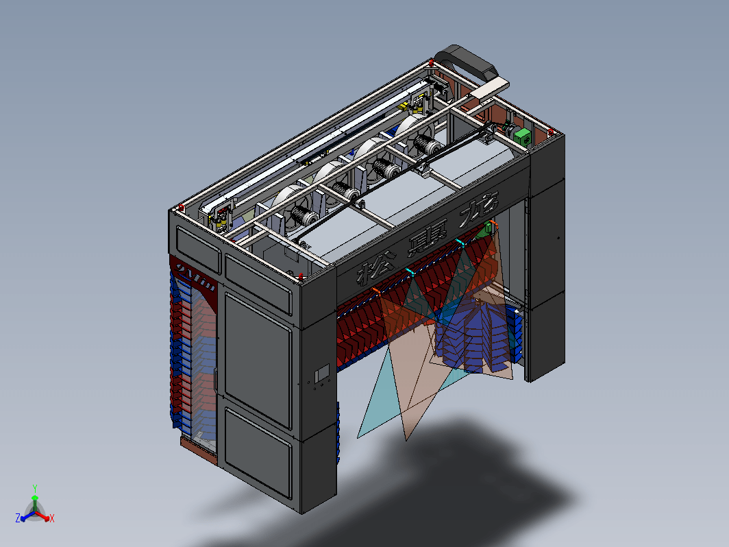 全自动洗车机洗车设备 3D+BOM