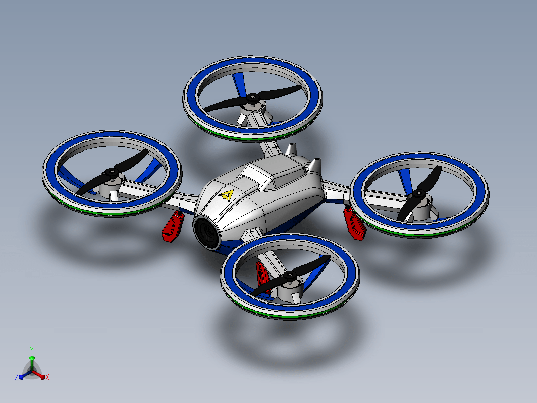 SolidWorks无人机三维模型