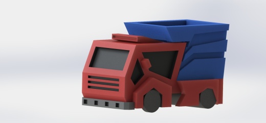 玩具卡车3D模型缩略图